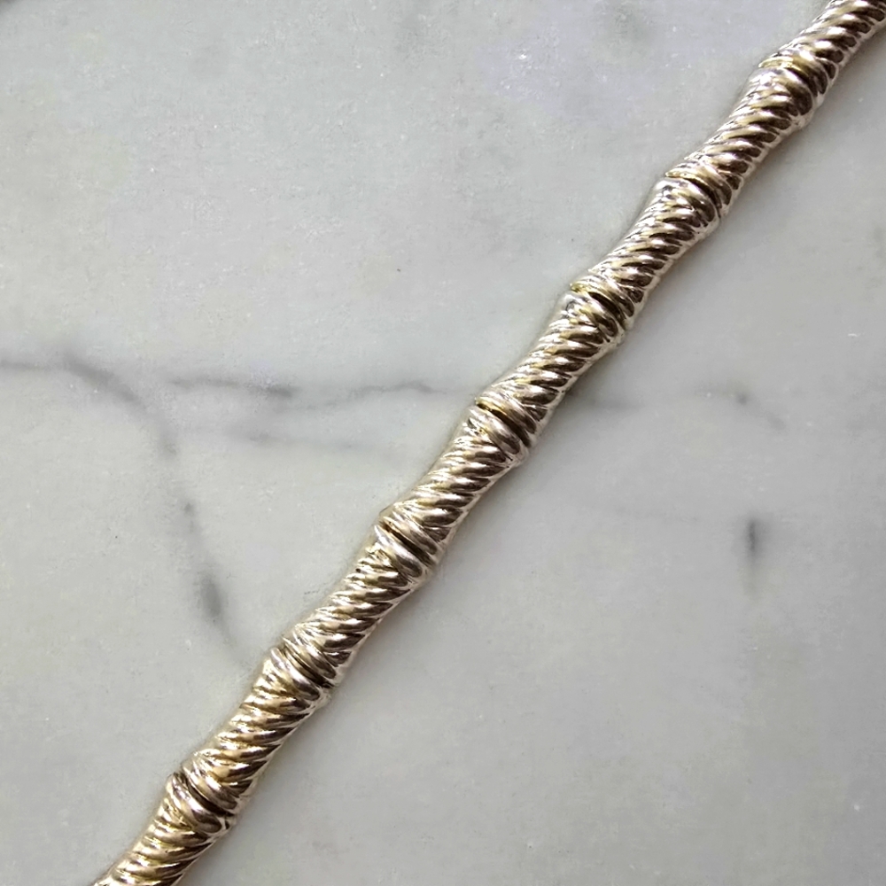 Italian 925 Sterling Bamboo Bracelet
